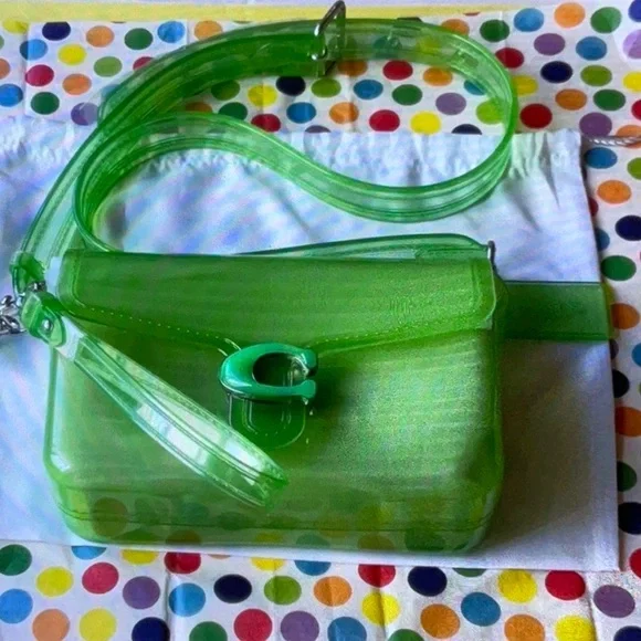 💚 COACH GREEN JELLY TABBY 💚 NWT - Picture 6 of 15